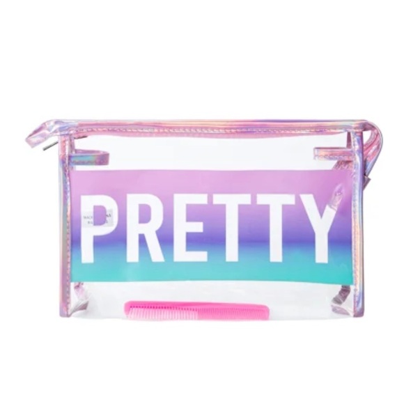 Holographic Clear Bag with 'Pretty' Design - Picture 1 of 5